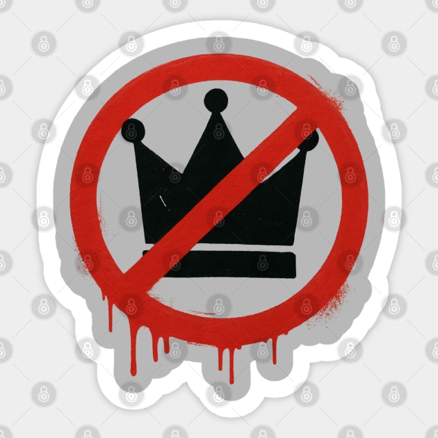 No-kings-in-america Sticker by Creatifly Graphic Tees
